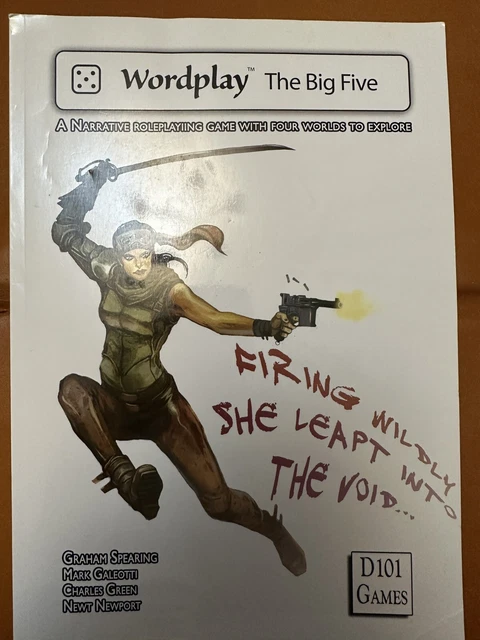 WORDPLAY THE BIG Five RPG Roleplaying Game Book D101 Games £29.75 ...