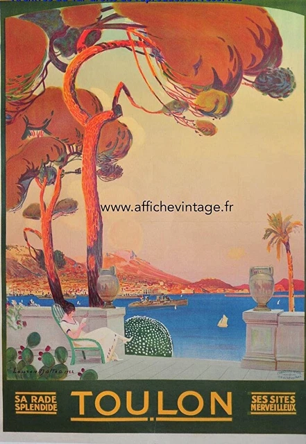 Affiche Originale Toulon Côte D'Azur – Vintage Tourisme, 60x80cm, Premier Port De Croisière