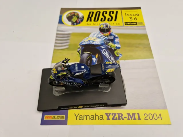 Panini 1/18 Valentino Rossi Yamaha Yzr-M1 2004 World Champion Moto Gp Bike