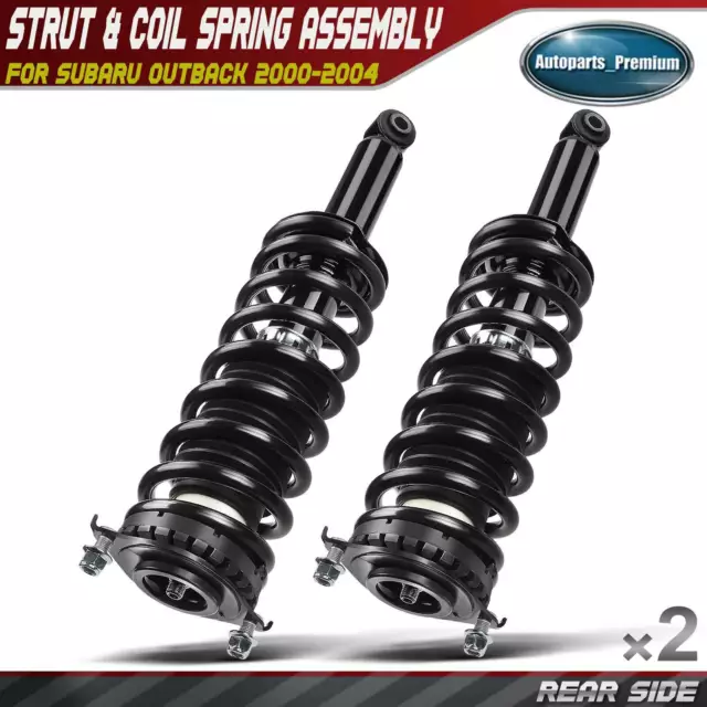 Pair 2 Rear Complete Strut & Coil Spring Assembly for Subaru Outback 2000-2004