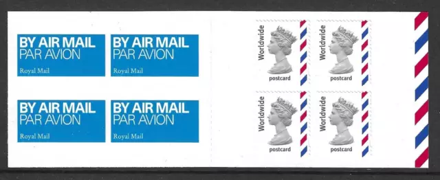 MJA1 2004 4 x Worldwide postcard barcode booklet Self Adhesive  No cylinder