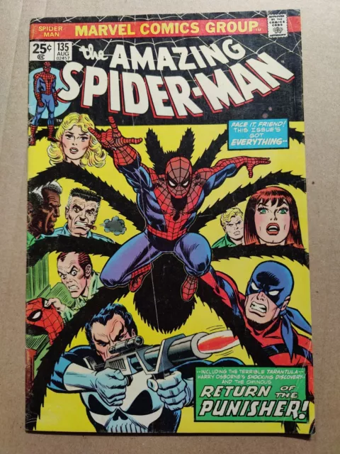 Amazing Spider-Man #135 VG 2nd Tarantula Early Punisher Cover 1st Print Marvel