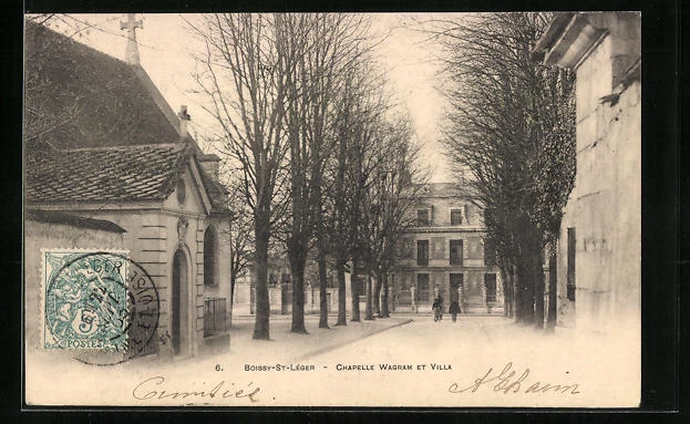 CPA Boissy-Saint-Léger, Chapelle Wagram et Villa 1903