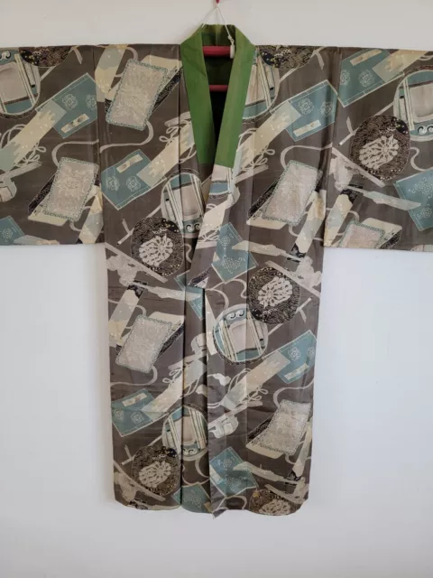 Men's Kinono  juban ,Vintage,  gown, KIMONO Robe,KIMONO jacket,ミ