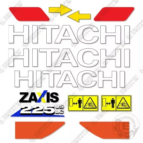 Fits Hitachi ZX225USLC-6 Decal Kit Z-Axis Excavator - 7 YEAR OUTDOOR 3M VINYL!