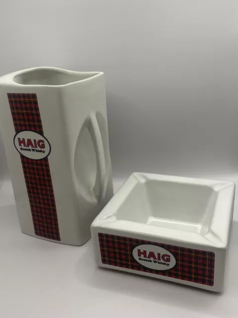 Vintage Rare Haig Scotch Whisky Jug & Ashtray Set - Mancave - Home Bar