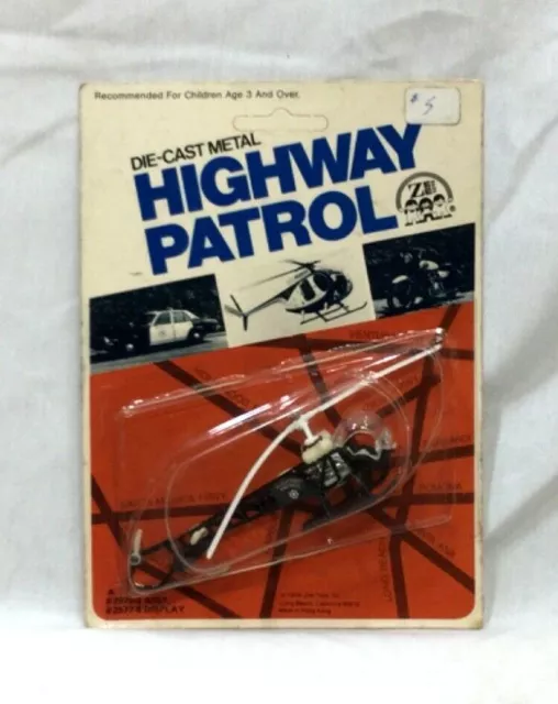 1978 Vintage ZEE Toys Highway Patrol Police Rescue Helicopter Diecast MOC Sealed