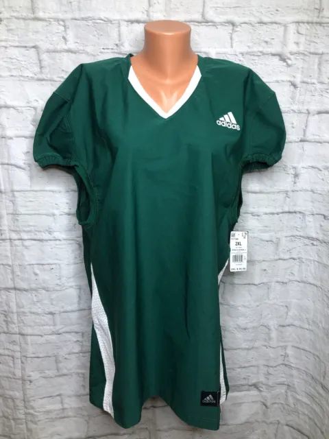 Adidas Woven Stock Football Jersey Dark Green White GG7396 Size 2XL NEW