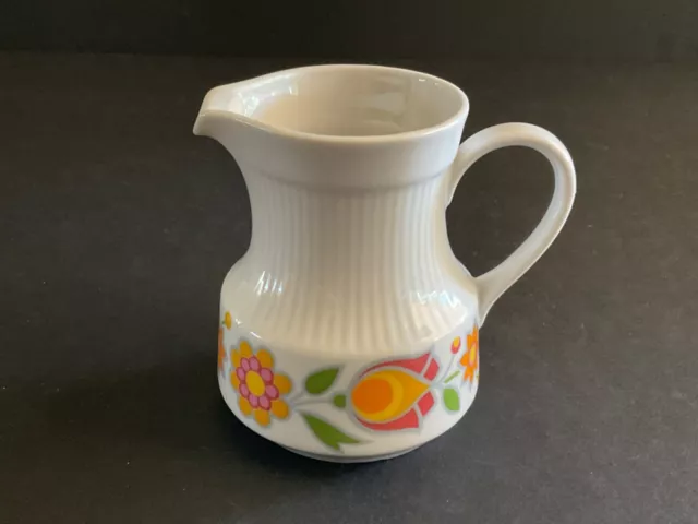 MCM Bavaria Mitterteich Modern Floral Creamer 3 1/2" H  870/7