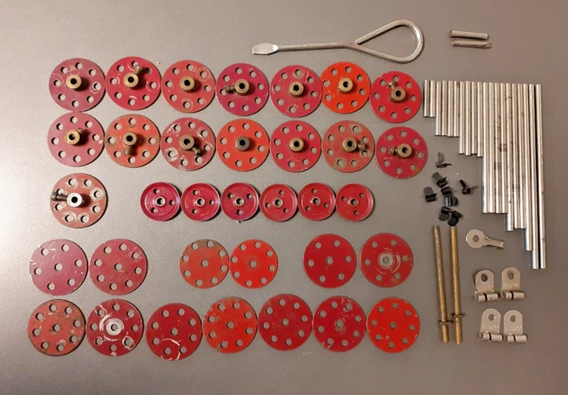 Lot Anciennes Pièces Meccano : 220+ Roues, Engrenages Et Pignons - Occasion, Idéal Collection Ou Bricolage