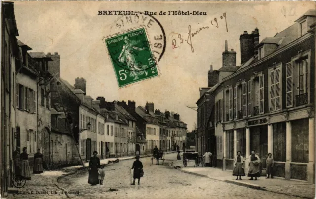 CPA BRETEUIL Rue de l'Hotel-Dieu (377478)