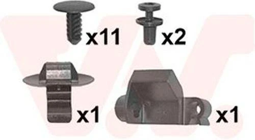 VAN WEZEL Kit d'assemblage capot-moteur 4060797 avant