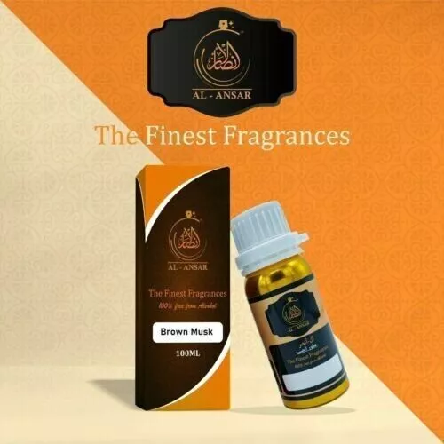 Al Ansar BROWN MUSK Fresh Festive Fragrance Concentrated Perfume Attar 100 ml