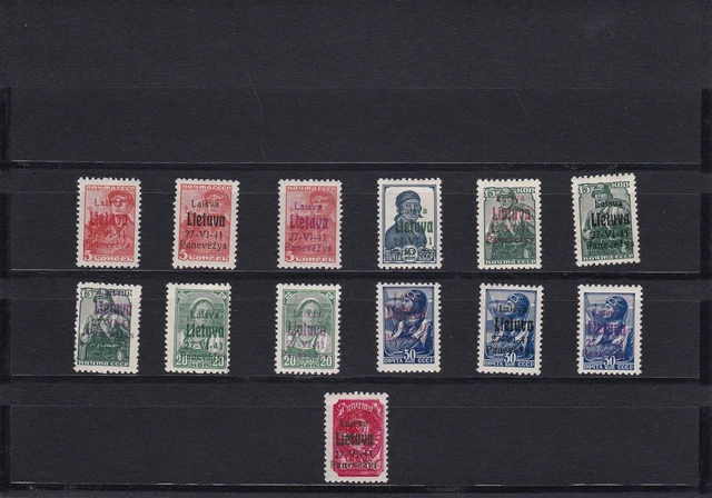 Litauen: MiNr. 4-9 a-c, kpl., **