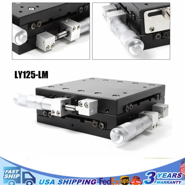 125x125mm XY Axis Precision Fine Tuning Sliding Table Manual XY Linear Stage