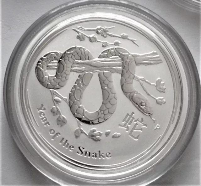 Lunar II 2013 Snake 1/2 oz silver coin Perth Mint Australia in original capsule