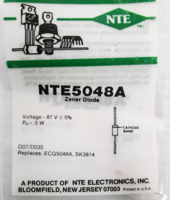 (7) Diode Zener NTE5048A 2