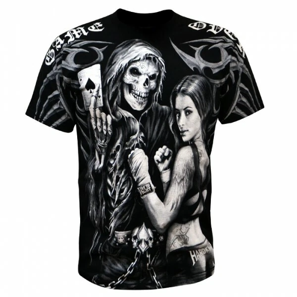 T-shirt uomo maniche corte nera MMA UFC arti marziali boxe muay thai
