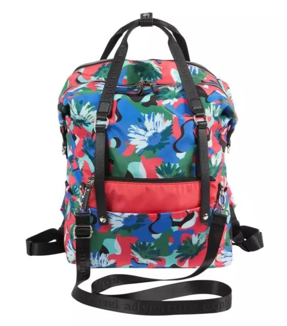 Samantha Brown To Go 4 Ways to Wear Backpack Tote w/ Small Pouch Orchid Camo NWT