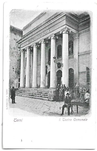 CARTOLINA DI TERNI ,IL TEATRO COMUNALE non viaggiata PRIMI '900