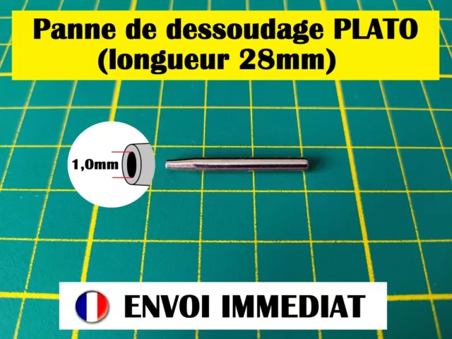 PLATO PACE Panne dessoudage / Desoldering tip 20-0110 - 28mm - Ø trou/hole 1,0mm