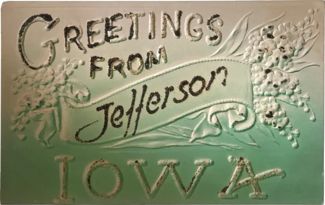 Greetings from Jefferson, Iowa, vintage postcard