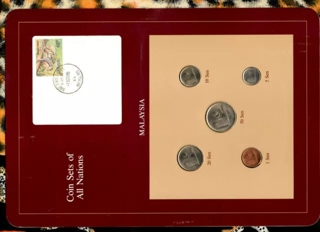 Coin Sets of All Nations Malaysia 1982-1984 UNC 50 Sen 1983 20, 10, 5 Sen 1982