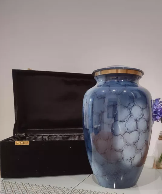Urna de cremación funeraria para cenizas conmemorativo humano grande adulto metal latón