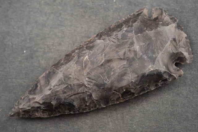 4" Flint Spearhead AMAZING COLOR USA Spear Point Knife Blade Arrowhead 591