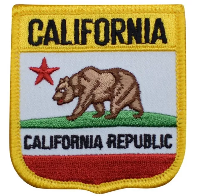 California Patch - Grizzly Bear, CA Republic Badge 2.75" (Iron on)