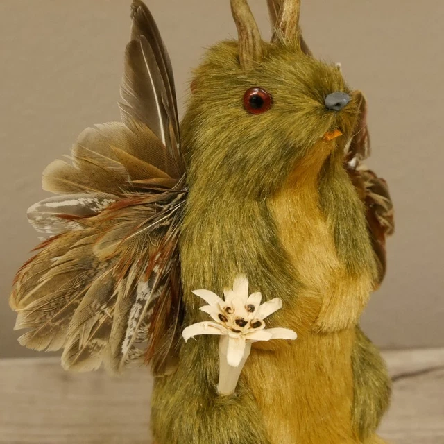 Wolpertinger Mini Maclean Preparado Con Edelweiß, Ala Y Cornamenta #86.15.4 3
