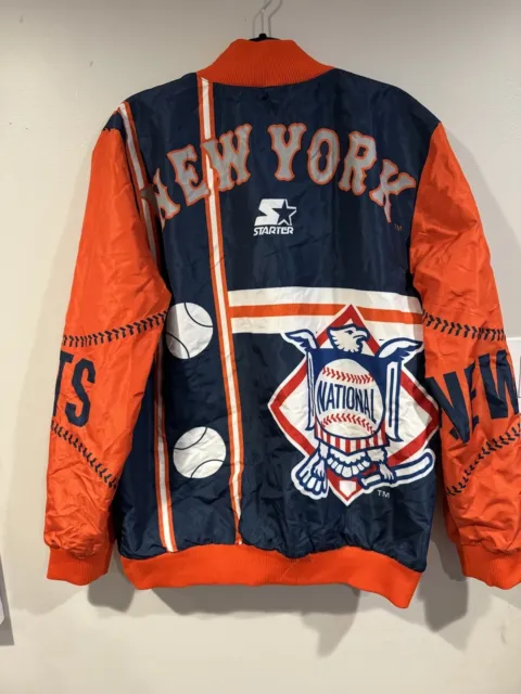 Starter New York Mets All Over Print Windbreaker Jacket MLB Baseball Mens Sz L