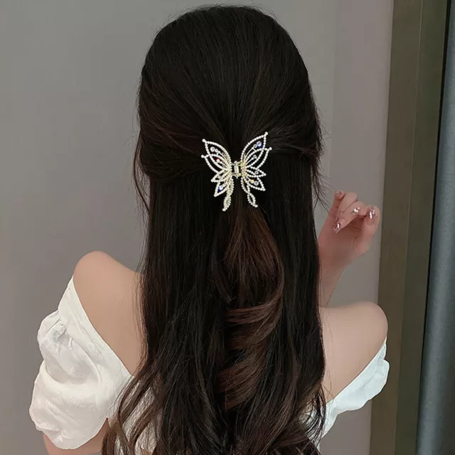 Fashion Metal Hair Claw Butterfly Hair Clips For Women Girl Ponytail Claw Clip