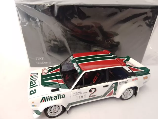 Kyosho Fiat 131 Abarth ALITALIA #2 Rohrl Rally Monte Carlo 1976 1/18 08376G