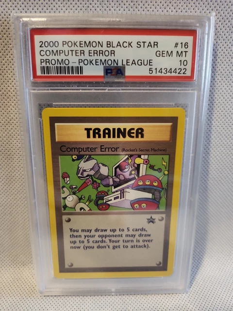 PSA 10 GEM MT 2000 Pokemon Promo Computer Error Black Star #16
