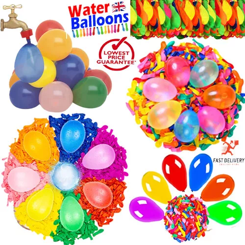 100 Water Balloons Bombs Outdoor Birthday party Fast Fill Summer Fun Filler Toys