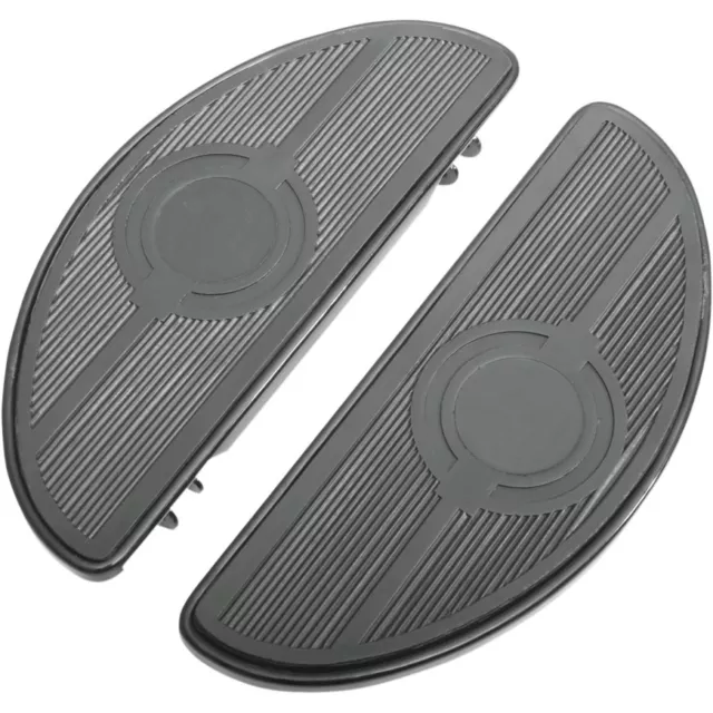 Black Half-Moon Floorboards For Harley-Davidson