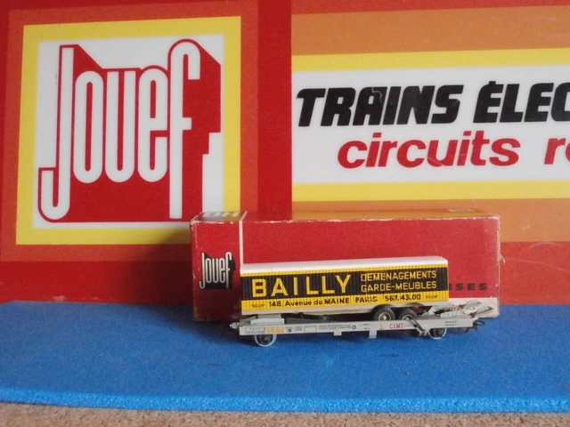 Jouef Wagon plat Kangourou container BAILLY avec boite