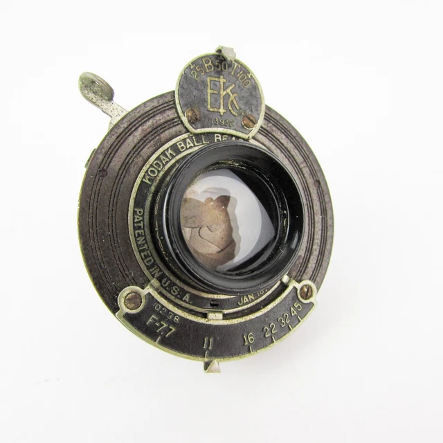 Antiguo OBTURADOR DE RODAMIENTO DE BOLAS KODAK BAUSCH & LOMB Lente rectilínea