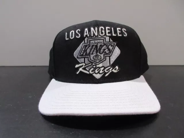 VINTAGE Los Angeles Kings Hat Cap Snap Back Black CCM Hockey LA Mens 90s