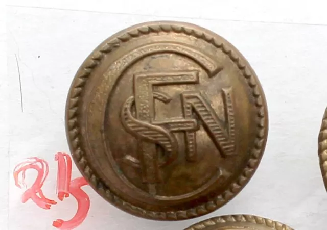 BOUTON UNIFORME ANCIEN - SNCF: SOCIETE NATIONAL CHEMIN DE FER - T.W & W - D:20mm