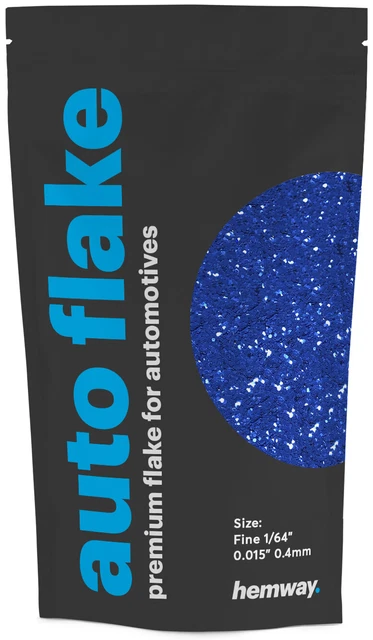 Hemway Sapphire Blue Metal Flake 0.015" 100g Auto Car Bike Glitter Paint 375 mic