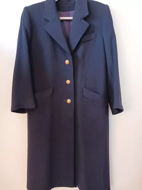 Vtg Fleurette 100% Camel Hair Sz 42" Long Dark Blue Winter Coat Classic USA Vtg Fleurette 100% Camel Hair Sz 42" Long Dark Blue Winter Coat Classic USA