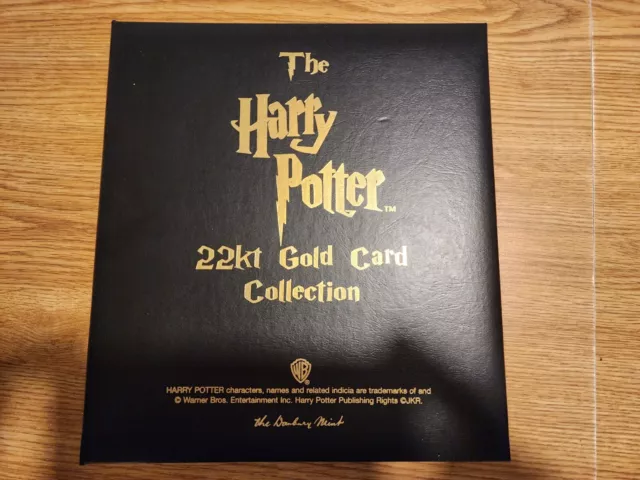 Harry Potter danbury mint 22kt gold cards Entire Collection With Binder