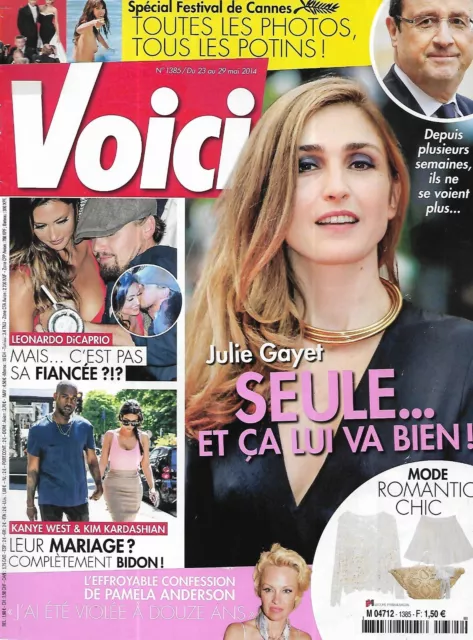 VOICI n°1385 23/05/2014  Julie Gayet_Spécial Cannes_Leo Dicaprio_Pamela Anderson