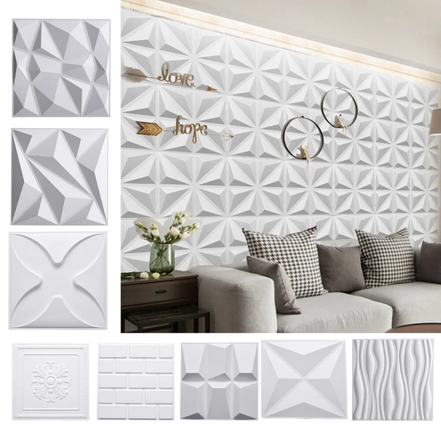 3D Wall Panels High Quality PVC Ceiling Decor Wallpaper Tiles Cladding 50CM