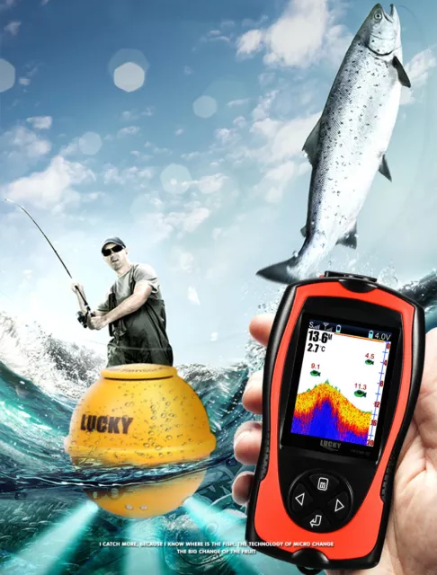 Lucky 2.4" 45M Depth Wireless Attractive Lamp Sonar Fish Finder Fishing Camera 2