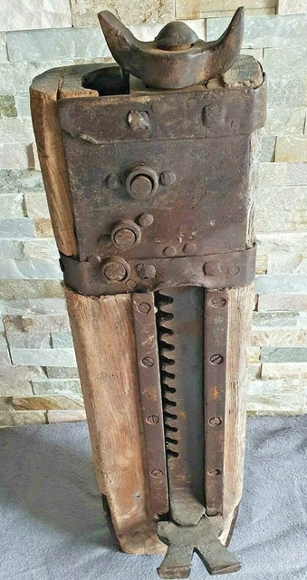 ANCIEN CRIC DE charron 1900 en bois et métal EUR 540,00 - PicClick FR