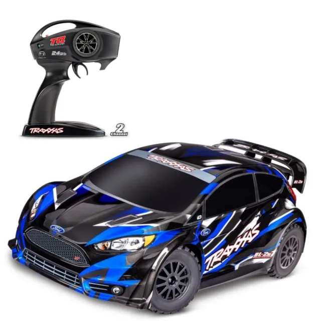 Traxxas # TRX74154-4-BLU - Ford Fiesta ST Rally Brushless BL-2s - Blue