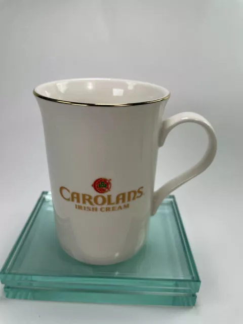 Carolans Irish Cream Coffee Mug White with Gold Rim Collectors Cup Excellent C48